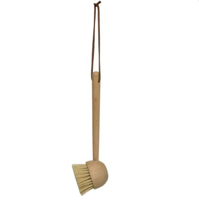 Beech Wood Brush w/ Leather Tie