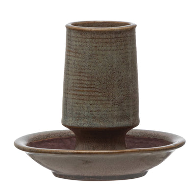 STONEWARE MATCH HOLDER WITH STRIKER PLATE