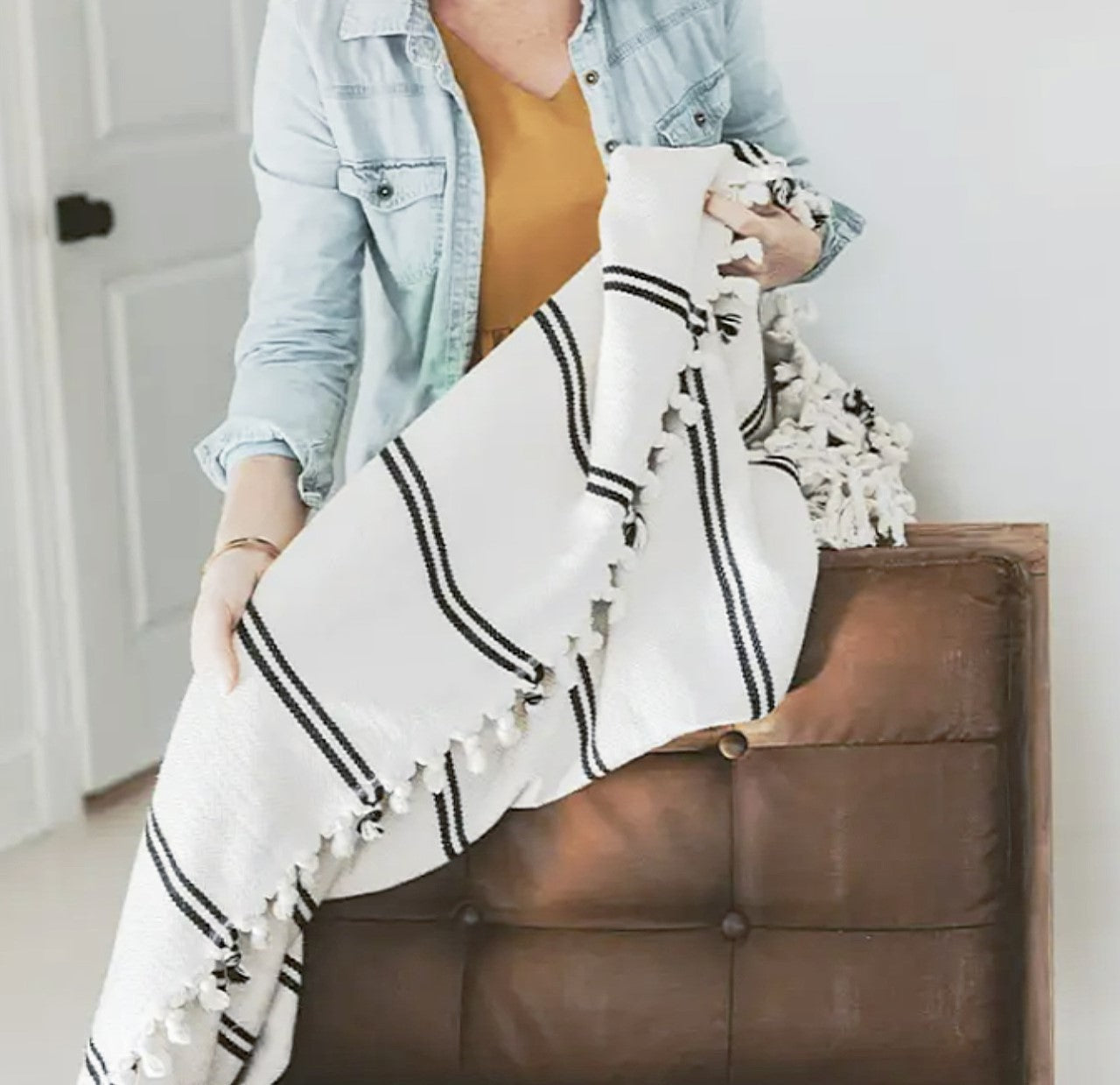 TURKISH THROW - TWO STRIPE